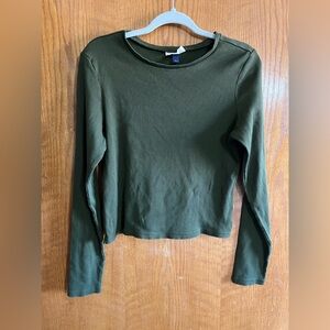 Universal Thread Olive Green Long Sleeve Crewneck Top